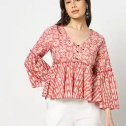 Women Batik Print Regular Fit Top-picture-17