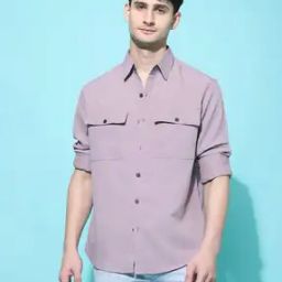 Men Striped Regular Fit Shirt with Flap Pockets-image-40