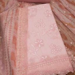 Women Embriodery Unstitched Dress Material-image-87
