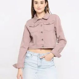 Women Regular Fit Denim Crop Jacket-picture-16