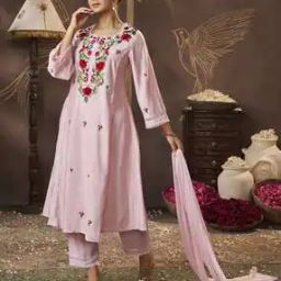 Women Embroidered Flared Kurta Set-image-62