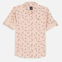 allen solly Boys Micro Print Slim Fit Cotton Shirt-picture-20