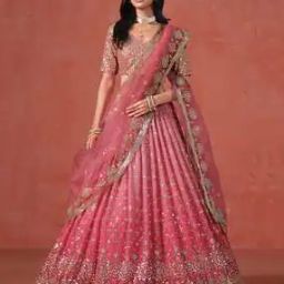 Women Embellished and Embroidery Lehenga Choli Set with Dupatta-image-4