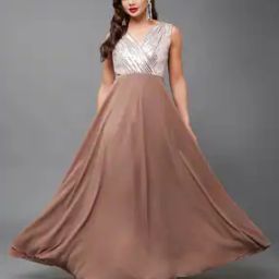 Women V-Neck Embellished Dress-image-1