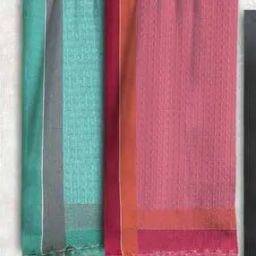 Set of 2 Premium Cotton High-Absorbent Bath Towel with Contrast Border-19