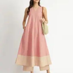 Women Colour-block Suit Set-image-61