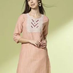 Women Embroidered Round-Neck Straight Kurta-picture-15