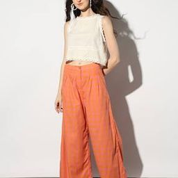 svrnaa by azorte Checked Pleated Pants-picture-2