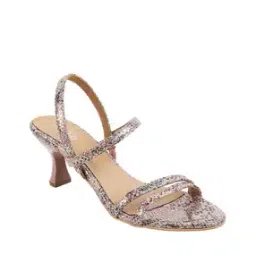 Women Printed Kitten Heeled Sandals-image-42