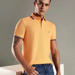 Men Regular Fit Polo T-Shirt with Contrast Tipping-image-71