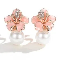 Floral Design Drop Earrings-4