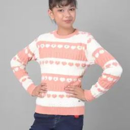 Girls Embellished Crew-Neck Sweater Dress-image-98