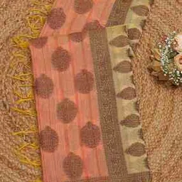 Womens Floral Woven Chanderi Dupatta-picture-41