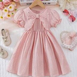 pixie n prince Girls Crinkled Fit & Flare Dress-picture-6
