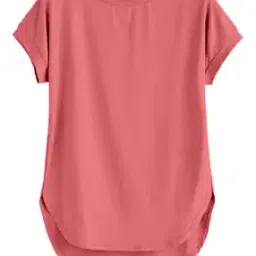 Crew-Neck T-Shirt with Curved Hemline-image-27