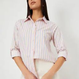 Women Striped Stylised Fit Shirt-image-69