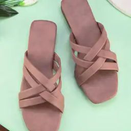 xe looks Women Cross-Strap Slip-On Flat Sandals-picture-9