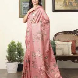 Women Floral Print Saree with Tassels-picture-16
