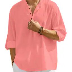 Men Mandarin Collar Short Kurta-image-70