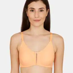 Zivame Double Layered Non Wired Non Padded 3/4th Coverage Bra - Canteloupe-25