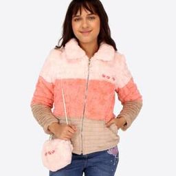 cutecumber Girls Colourblock Zip-Front Jacket-picture-25