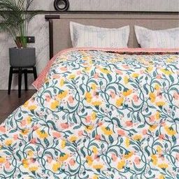 200 GSM Double Size Microfiber Reversible Quilted Winter Comforter-2
