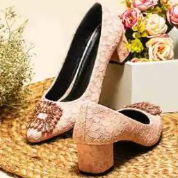 Heeled Shoes with Fabric upper-image-93