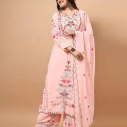 Women Embroidery Straight Kurta Set-picture-24