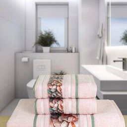 rangoli Cotton Oriental Set of 3 Bath Towel-picture-30