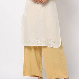 Embroidered Palazzos with Semi-Elasticated Waist-image-98