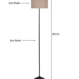 Jute Drum Iron Floor Lamp-image-75