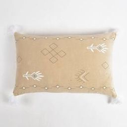 Embroidered Pillow Cover with Tassels 22" x 13"-image-13