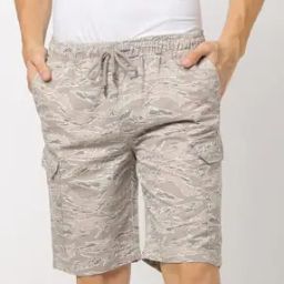 Printed Slim Fit Cargo Shorts-picture-43