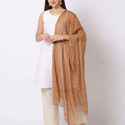 Embroidered Dupatta with Contrast Border-image-32