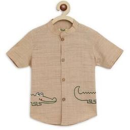 Boys Embroidered Regular Fit Shirt-image-20