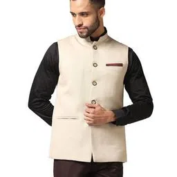 Men Slim Fit Nehru jacket with Button Closure-image-99