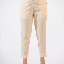 Women Pure Cotton Pants with Insert Pockets-image-73