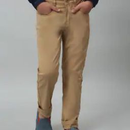 Boys Relaxed Fit Flat-Front Trousers-34
