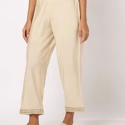 Straight Pants with Semi-Elasticated Waist-image-67