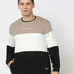 Men Colourblock Slim Fit Sweatshirt-image-33
