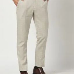 Men Checked Slim Fit Trousers-image-75