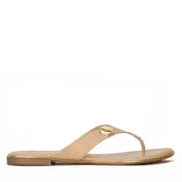 Women T-Strap Sandals with Brand Footbed-9