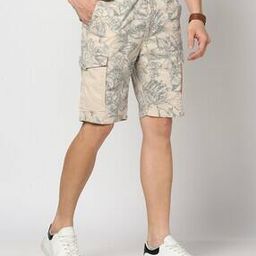 Men Printed Slim Fit Cargo Shorts-image-53