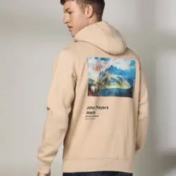 Men Typographic Print Slim Fit Hoodie-image-86