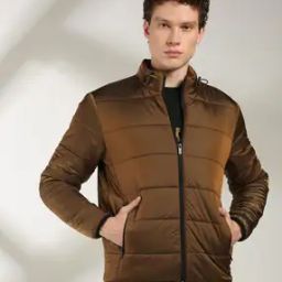 Men Quilted Regular Fit Puffer Jacket-picture-13