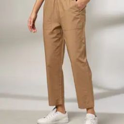 Women Regular Fit Flat-Front Trousers-image-40