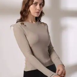 Women Ribbed Fitted Top with Cut-Outs-image-23