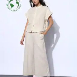 Women Relaxed Fit Shirt with Band Collar-image-66