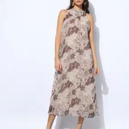 Women Floral Print A-Line Dress-image-86