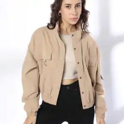Women Jacket with Ringer Detail-73